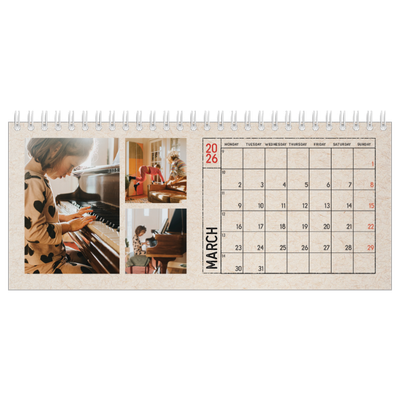 Desk calendars — Craft stamp effect [March]