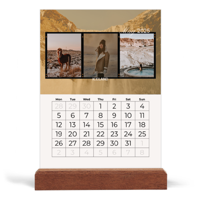 Easel Desk Calendar Portrait  — Adventure wanderlust [cover]