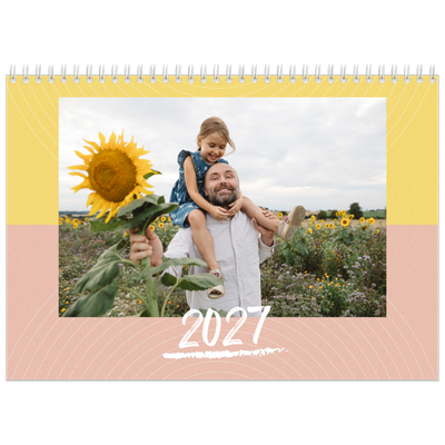 A4 Double Photo Calendar — Colour and pattern [cover]