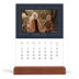 Easel Desk Calendar Portrait  — Prussian blue [February]