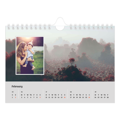 A5 Landscape Photo Calendar — Four seasons [February]