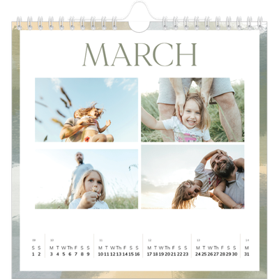 Square calendars  — Paintbrush effect [March]