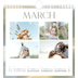 Square calendars  — Paintbrush effect [March]